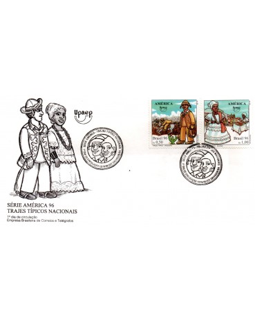 Fdc 686/1996 Upaep Trajes Típicos Nacionais 27.317