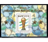 1994 B98 Brasil Tetracampeão Mundial de Futebol 22.326 O carimbo Poderá ser Outro Usado 