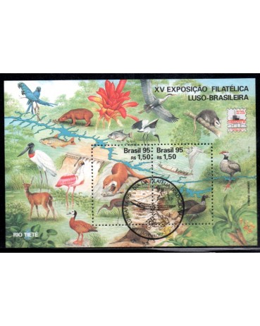 1995 B101 XV Exposição Filatélica Luso-Brasileiro 22.333 CBC Dia da Filatelia Tradicional