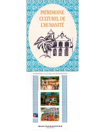 C1198/2000 1999 Cartela com o Bloco 111 Patrimônio Cultural da Humanidade 27.350 Rara
