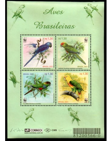 B119 Aves Brasileiras - WWF 27.355 Novo