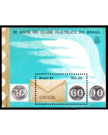 B49 50 Anos do Clube Filatélico do Brasil 27.400 Novo