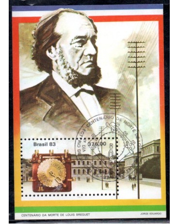 1983 Bloco 64 Centenário de Louis Breguet 27.420 CBC Novo