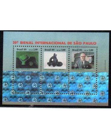 1989 Bloco 82 20º Bienal Internacional  de São Paulo 27.442 Novo