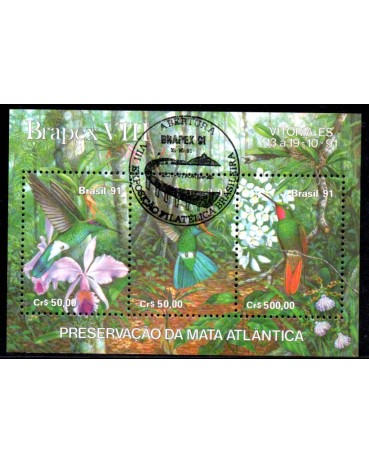 1991 B88 BRAPEX 91  PRESERVAÇÃO DA MATA ATLÂNTICA  1991 -  CBC ABERTURA -  VITÓRIA - ES  27.457