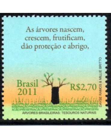 C3125 Árvores Brasileiras Tesouros Naturais -  Árvores Nascem  27.476 Mint
