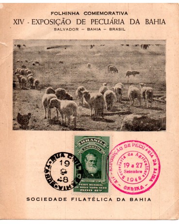 1948 XIV Exposição de Pecuária da Bahia 27.545 - Pequeno Rasgo na Esquerda