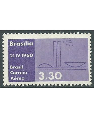 A093 - INAUGURAÇÃO DE BRASÍLIA - TRÊS PODERES 1960 MINT 2401