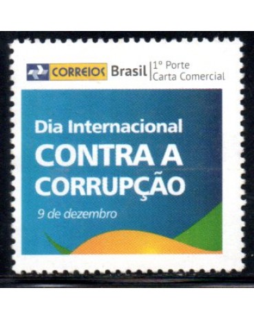 PB003 Selo Personalizado Dia Internacional Contra a Corrupção 2013 Logo Antiga 27.758 