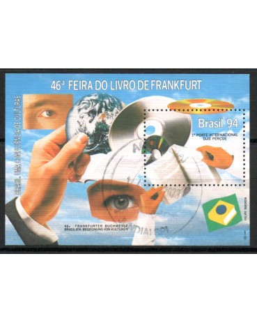 1994 Bloco 96 46ª Feira do Livro de Frankfurt/Alemanha 27.874 Carimbado