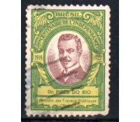 Primeiro Centenário da Independência (Ministro Dr. Pires do Rio) 27.921 Carimbado