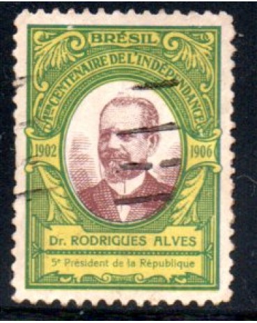 Cinderela Primeiro Centenário da Independência (Presidente Rodrigues Alves)  27.922 Carimbado
