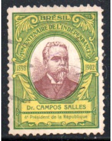 Primeiro Centenário da Independência (Presidente Campos Salles) 27.928 Carimbado