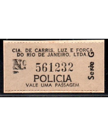 Cia de Carris, Luz e Força do Rio de Janeiro POLICIA 27.965 RARA