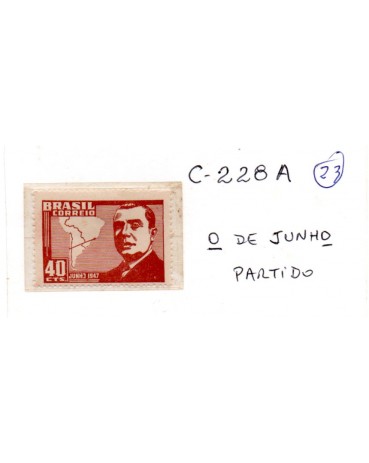 C228 Visita do Presidente do Chile Gabriel Gonzalez Videla 28.060 Letra "O"  de Junho Partido 