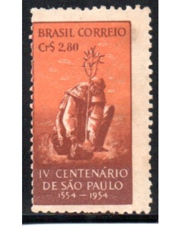 C293 Propaganda do 4º Centenário de São Paulo - Monge Plantando 28.076 Deslocamentos 