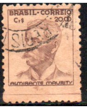 R475 Netinha Cruzeiros Cr$20,00 "Almirante Maurity 1950 - 28.124 Deslocamento para Baixo