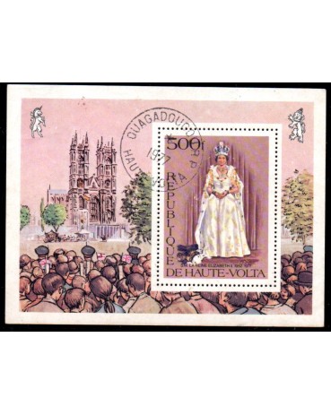 Família Real República de Alto Volta 1977 Carimbado 28.224