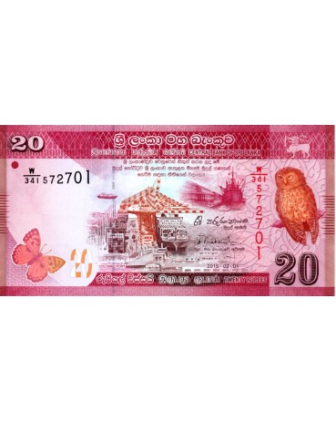 Srilanka 2015 Fe 20 Rúpias 28.376