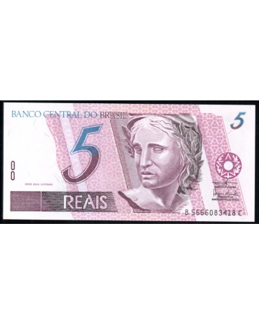 Brasil C-276 "BC" 2006 Cinco Reais Fe 28.426