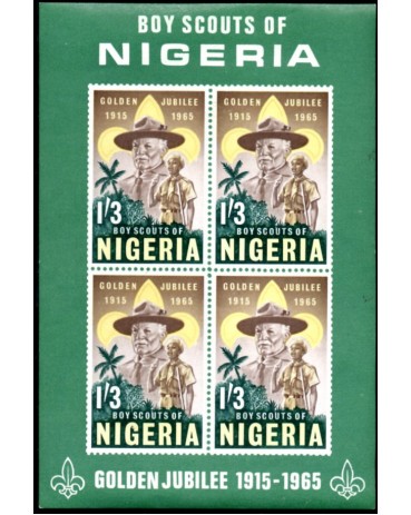 Escotismo Nigéria 1965 Bloco Escotismo Novo com Goma 28.434