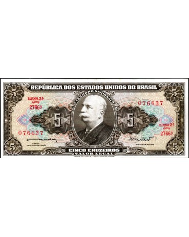 Brasil C071 Sob 1962 Cinco Cruzeiros 28.453