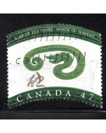 Canadá "Ano da Serpente" Carimbado 28.491