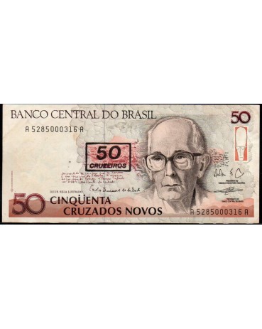 Brasil C210 Mbc 1990 Cinquenta Cruzeiros 28.514