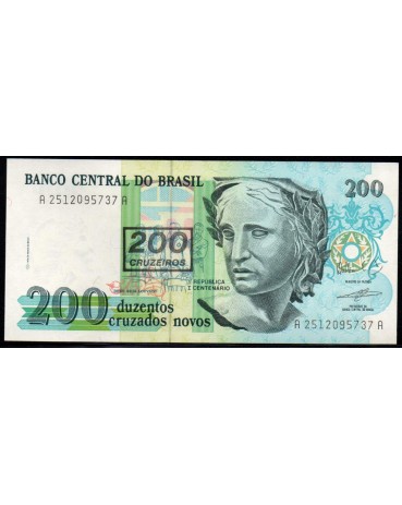 Brasil C212 Fe 1990 Duzentos Cruzados Novos 28.515