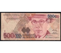 Brasil C236 Mbc/Sob1993 Quinhentos Mil Cruzeiros 28.523