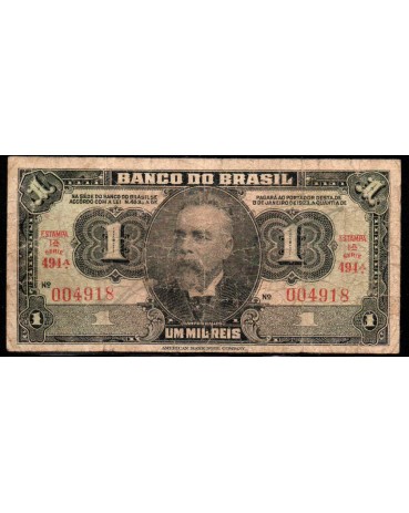Brasil R193a 1923 Mbc Um Mil Réis Autografada 28.531