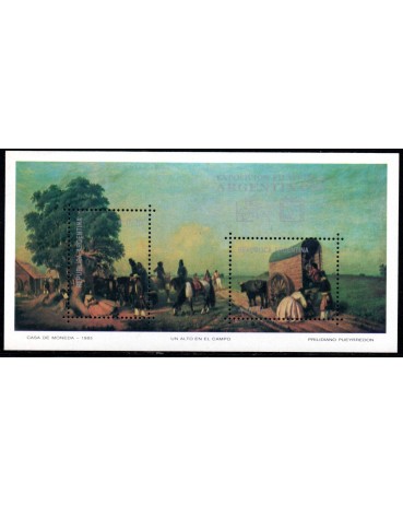 Argentina 1985 bloco mint Exposição Filatélica  ARGENTINA 85 - 28.674