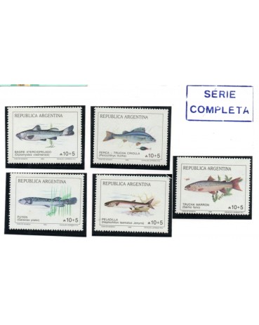 Argentina 1989 Peixes Série Completa mint 28.678