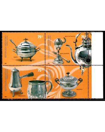 Argentina 2003 Conjunto de 4 selos mint utensílios  domésticos 28.684