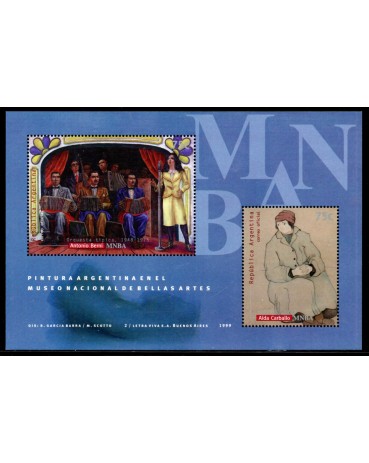 Argentina 1999 Bloco mint Pintura Argentina no Museu de Belas Artes 28.696