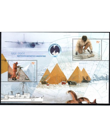 Argentina 2001 Bloco mint Instituto Antartico Argentino 28.703