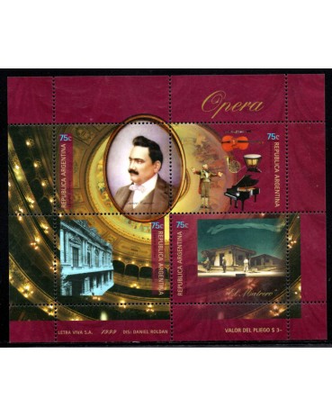 Argentina 1999 Bloco Opera 28.713 Novo