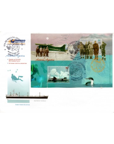 Argentina 2005 Fdc com bloco Antártida Argentina 28.719