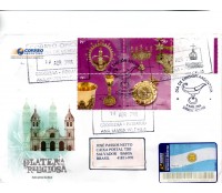 Argentina 2006 Fdc circulado com 4 selos e 1 etiqueta 28.720