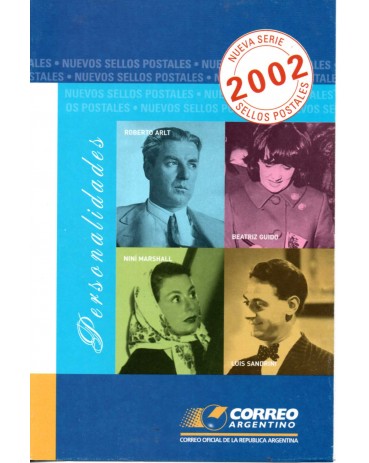 Argentina 2002 Edital Correio Argentino Personalidades 28.732