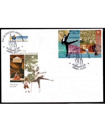Argentina 2005 Fdc Teatro Colón 2 selos 28.746