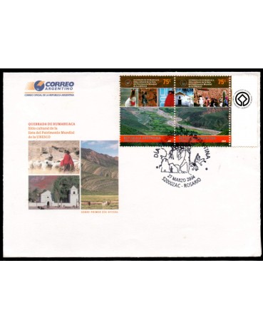 Argentina 2004 Fdc Quebrada de Humahuava 2 selos 28.753