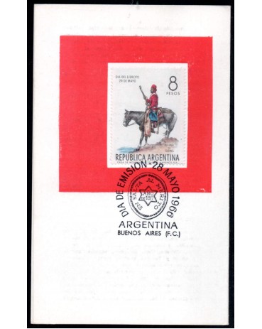 Argentina 1966 Folhinha Dia do Exército 28.765