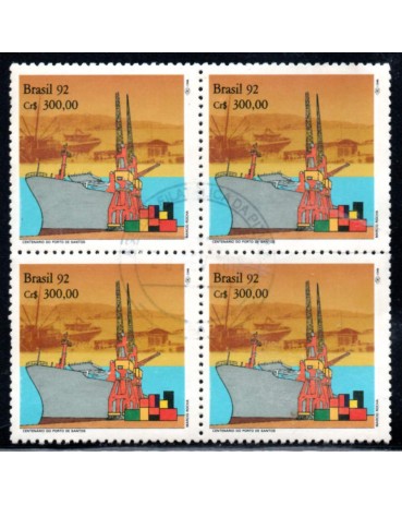 1992 100 Anos do Porto de Santos Carimbo da Agencia dos Correios da Pituba Salvador - Bahia 28.832