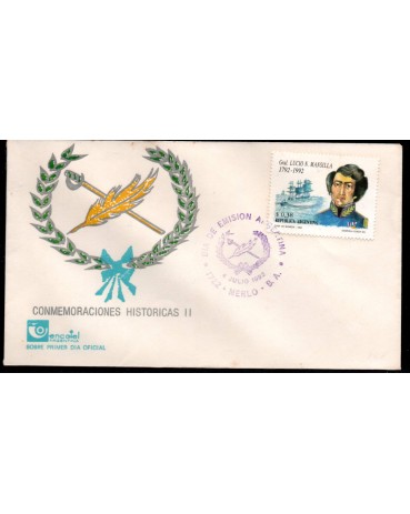 Argentina 1992 Fdc Comemorações Históricas Gral.Lúcio N. Mansilla 28.852