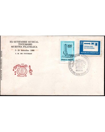 Argentina 1980 XX Setiembre Musical Tucumano Muetra Filatelica 28.870