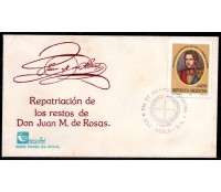 Argentina 1991 Repatriação dos Restos Mortais de Don Juan M. de Rosas. 28.889