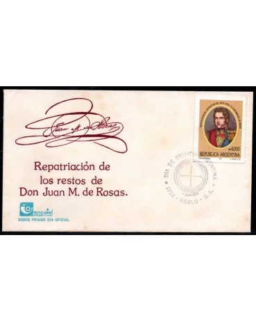 Argentina 1991 Repatriação dos Restos Mortais de Don Juan M. de Rosas. 28.889