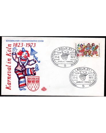 Alemanha Koln 1973 Fdc Circo 28.921