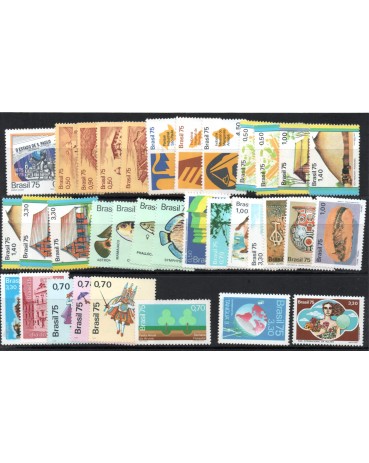 1975 Ano Completo 49 Selos Mints/Novos 29.916 NÃO HOUVE EMISSÃO DE BLOCOS